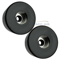 2 PC Pack 1.5″ x 3/4″ Round Air Compressor Rubber Feet / Foot Vibration Pad Set