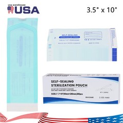 200 3.5″ x 10″ Self-ing Sterilization Pouches for Autoclave SA