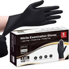 2x 100 Schneider Nitrile Exam Gloves, 5 Mil Thick Gloves Latex & Powder free