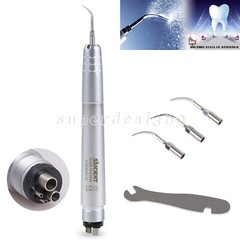 Dental Ultrasonic Air Perio Scaler Handpiece Hygienist 2/4Hole W/ 3 Scaling Tips
