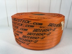 Heavy Duty 3/4 in x 1650 ft Bulk Roll Woven Poly Cord Strapping Orange Polywoven