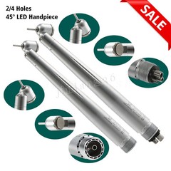 Dental NSK style LED 45° Degree Fiber Optic High Speed Handpiece E-generator 2/4