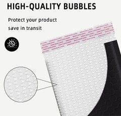 #000 4×8 (4×7) Poly Bubble Mailer Padded Envelope Shipping Bag Premium Black