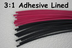 3/16″ ID 3:1 Adhesive Lined Heat Shrink Tubing, Precut Pieces