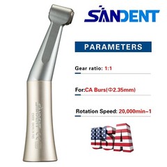 Dental Slow Low Speed Contra Angle Handpiece E-Type Push Button Head 1:1 ST