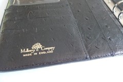 MULBERRY – A5 OSTRICH TEXTURED LEATHER PLANNER & PAPER SHEETS – MADE IN UK