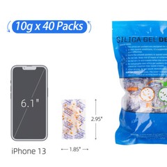 40 Packs 10g Silica Gel Desiccant Food Grade Moisture Absorber Drying Bags