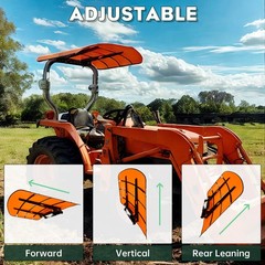 For Kubota, Kioti, Agco Tuff Top Tractor Canopy 48-3/8″ X 48-3/8″ -Orange