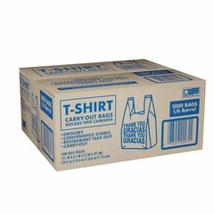 T-Shirt Carry-Out Bags, 11.5″ x 6.5″ x 22″ (1,000 ct.) *FREE SHIPPING*