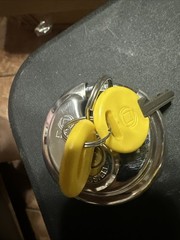 NEW-Life Storage Disc Padlock Cube Smart Stainless Steel 2 3/4 Inch 2 Keys