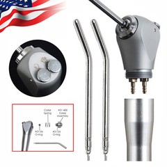 Dental 3 Way Air Water Spray Triple Syringe Handpiece w/ 2 Nozzles Tips Tubes US