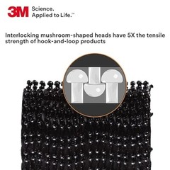 3M Dual Lock Reclosable Fastener SJ3550 250 Black, 1 in x 4Ft
