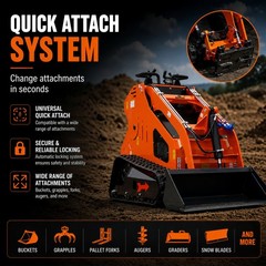15HP Mini Skid Steer Loader Gasoline Crawler Hydraulic EPA Free Shipping USA