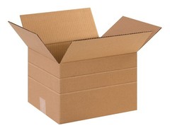 Multi-Depth Shipping Boxes Medium 12″L 10″W 8″H 25-Pack Corrugated Cardboard Box