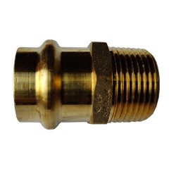 25 Pieces 3/4″ Propress Male Adapter, Lead Free Brass, 3/4″ Press Fit Male