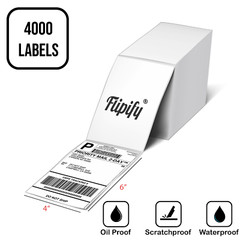 4000 Fanfold 4×6 Direct Thermal Labels Shipping / Barcode Labels Zebra UPS