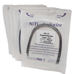 Dental Orthodontic Arch Wire Super Elastic Niti Round Rectangular Natural Form