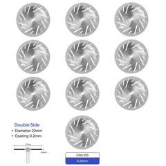 Dental Lab Diamond Wheel Disc Ultra-thin Double Side Grit Disk Cutting Tool 22mm