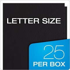 Oxford Twin-Pocket Folders, Textured Paper, Letter Size, Black, Holds 100 She…