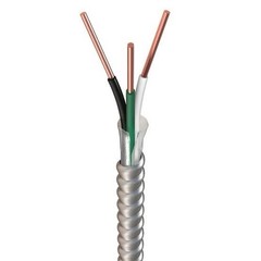250′ 14/2 Solid Type MC Copper Metal Clad Cable Aluminum Armored 600V