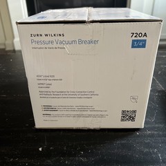 Zurn 34-720A Wilkins 3/4In. 150 PSI Pressure Vacuum Breaker – New – Open Box