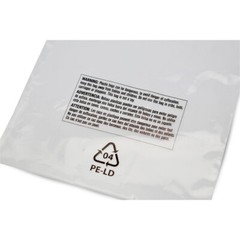 100 Resealable 12 x 18 Clear Poly Plastic Bags Suffocation Warning Shirt Apparel