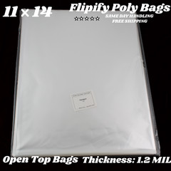 11×14 Clear Bags Large Plastic Packaging Open Top Flat Packing T-Shirt Apparel