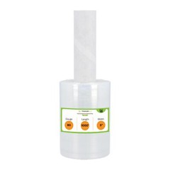 Clear Mini Stretch Shrink Wrap, 12 Rolls, 5″x1000′, 80 Ga, Pre-Attached Handles