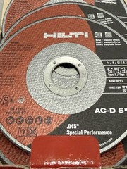 New Qty (25) AC-D Hilti 5” X .045” X 7/8” Cutting Discs, Type 1, 436657