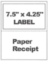 1000 Self Adhesive Mailing Shipping Labels W/ Tear Off Paper Receipt Paypal
