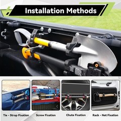 4pcs Shovel Mounts for Roof Rack Quick Release Rubber Clamp Holder Kits