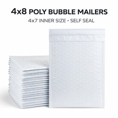 4×8 Poly Bubble Mailers Self Seal Padded Envelopes 4×7 Inner Shipping Bags
