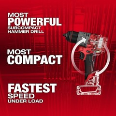Milwaukee Tool 3404-20 M12 Fuel 1/2 In. Hammer Drill/Driver (Tool Only)