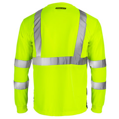 5 pack Hi-Vis Safety Workwear Long Sleeve Shirt Top Reflective Tape Two tone