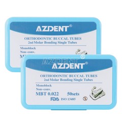 AZDENT Dental Ortho MIM Brackets Braces Mini Roth.022 Hook 345 /Buccal Tube