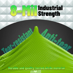 Heavy Duty Nitrile Gloves 8 Mil, Latex-Free, Large, Box of 1000, for Industrial