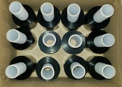 12 Rolls 5″ x 1000FT 80 Gauge BLACK Stretch Shrink Film Hand Wrap With Handle
