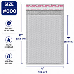 Poly Bubble Mailers Cushion Shipping Envelopes Self Adhesive Mailers Bags Gray