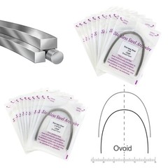 100PCS Orthodontic Stainless Steel Arch Wire Ovoid Form Round Rectangular Squre