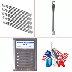 5 Pcs/Pack Dental 22.5mm Round Carbide Bur Slow Speed Latch Type RA7 Burs USA