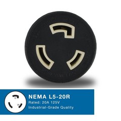 Conntek 30221-BK Plug Adapter NEMA 5-15P to L5-20R