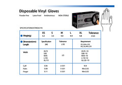 Black Vinyl Gloves Food Grade Gloves Disposable Latex Free Powder Free, 1000PCS