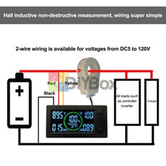 DC0-300V 50/100/200/400A Bluetooth Voltage Current Power Energy Coulomb Meter