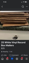 25 LP Premium Vinyl Record Album Mailer Book Box Mailers 12.5″ x 12.5″ x 1”