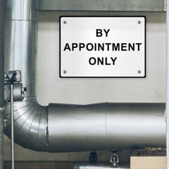 Aluminum Horizontal Metal Sign By Appointment Only Weatherproof Street Signage