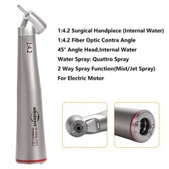 abdent 45° Angle Head Contra Angle LED Optic 1:4.2 Handpiece Inner Water Spray