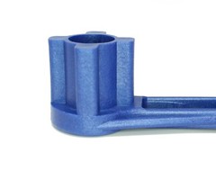 Blue 4-IN-1 Bung Drum Wrench 55-30-15 GAL Water Barrel Nut Cap Plug Gas Shut Off