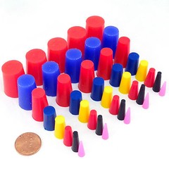 40 Piece High Temp Silicone Powder Coating Plug Kit Cerakote Paint Masking Set