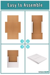 9x6x1.3 inch Shipping Boxes, Easy-Fold Multi-Depth DVD Mailer Box with Fragil…