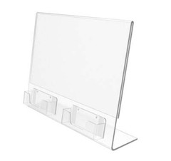 24 PCS Gift Card Display with 2 Acrylic Pockets 11 x 8.5 Slide-in Sign Holder